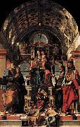 Bartolomeo Montagna Madonna and Child Enthroned with Saints oil